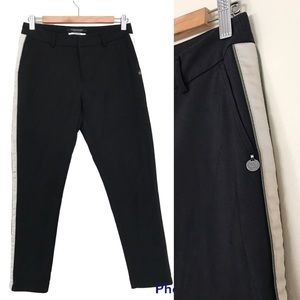 Maison Scotch Scotch & Soda The Peaks Black Tapered Pant With Side Trim